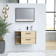 INDUS, set de salle de bain 80, vanity+vasque+miroir