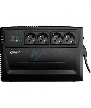 INFOSEC Zen Live 800 Onduleur Line Interactive 800 VA 4 Prises FR/SCHUKO - 66083