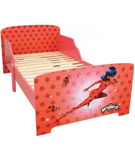 Fun house miraculous ladybug lit avec sommier a lattes 140x70 cm