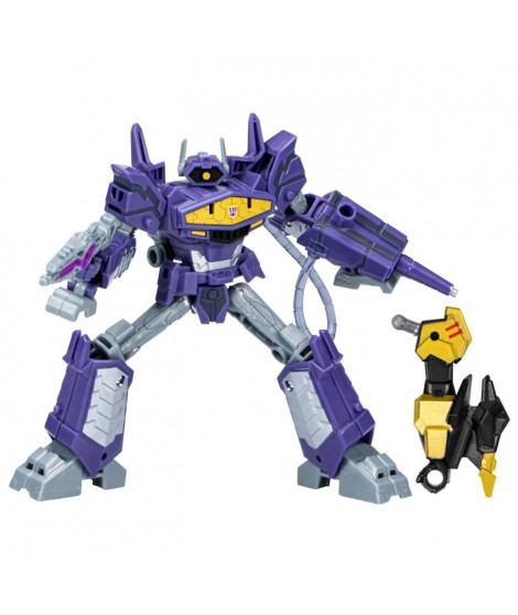 Figurine Transformers EarthSpark Shockwave Deluxe 12,5 cm - HASBRO - Jouet robot pour enfants a partir de 6 ans