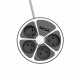 Chacon Multiprise bureau 16A.250V-Max 3680W   4x16A+2USBA  cable 1,5m- Couleur gris -Interrupteur