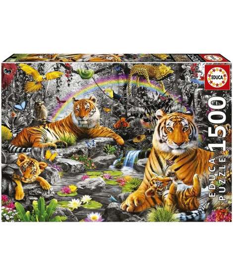 Puzzle paysage et nature - EDUCA - Jungle radieuse - 1500 pieces - Sachet de colle inclus