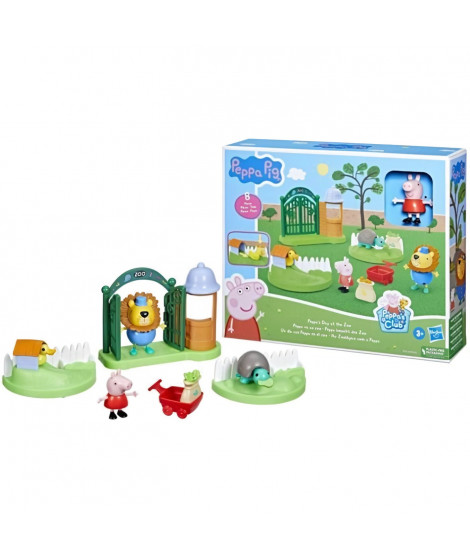 Figurine Peppa Pig - Coffret Peppa va au zoo - Jouet préscolaire pour enfants des 3 ans