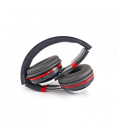 CASQUE LED BLUETOOTH ROUGE - INOVALLEY - CAQ32-BTH