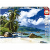 Puzzle SEYCHELLES de 1500 pieces - EDUCA - Paysage et nature - Avec colle Fix Puzzle