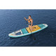 BESTWAY Paddle gonflable Panorama Hydro-force, 340 x 89 x 15 cm, 150 kg max, fenetre transparent, pompe, leash