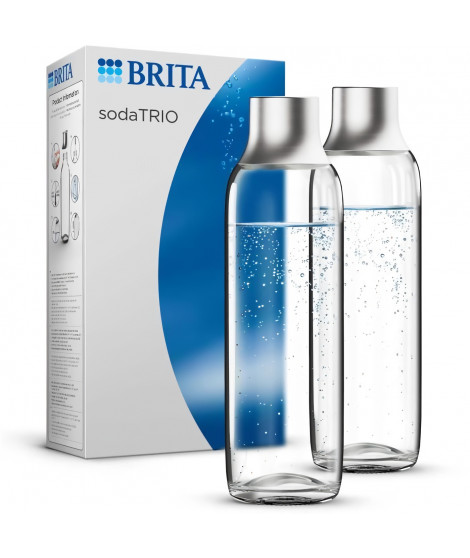 Pack de 2 bouteilles BRITA en verre - sodaTRIO - 1L