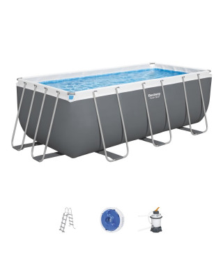 Piscine hors sol Power Steel 412 x 201 x 122cm, filtre a sable, échelle, diffuseur Chemconnect