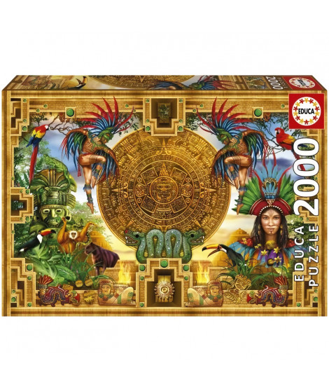 Puzzle 2000 pieces MONTAGE AZTeQUE MAYA - Educa - Astrologie et ésotérisme