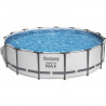 Kit Piscine hors sol tubulaire BESTWAY Steel Pro Max- 457 x 107 cm - Ronde (Avec pompe de filtration, échelle + bâche)