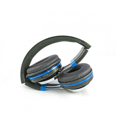 CASQUE LED BLUETOOTH BLEU - INOVALLEY - CAQ32-BTH-C