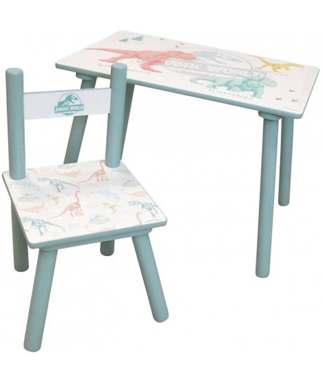 Table avec chaise Dinosaures - Jurassic World - FUN HOUSE - H.41,5 X L.60 X P.40 / H.49,5 X L.31 X P.31,5 cm