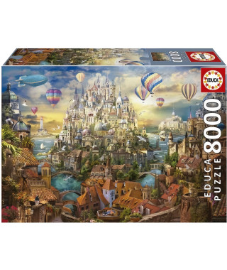 Puzzle Architecture et monument - EDUCA - VILLE DE ReVE - 8000 pieces