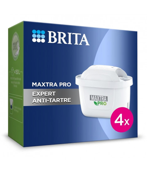 BRITA Pack de 4 cartouches filtrantes MAXTRA PRO Expert anti-tartre