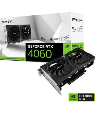 PNY - Carte Graphique - GEFORCE RTX 4060 8GB VERTO Dual Fan Edition DLSS 3