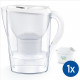 Carafe filtrante BRITA Marella blanche (2,4L) - Maillage ultra fin - Compatible lave-vaisselle