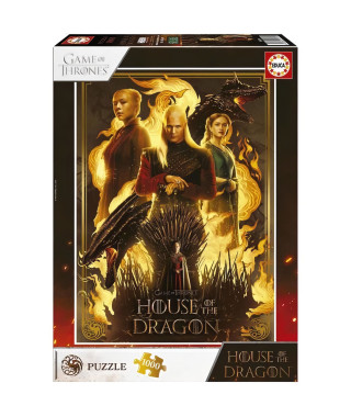 Puzzle - EDUCA - House Of The Dragon - 1000 pieces - Cinéma et publicité - Jaune - 2 ans