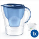 Carafe filtrante BRITA Marella bleue XL (3,5L) avec 1 cartouche MAXTRA PRO All-In-1