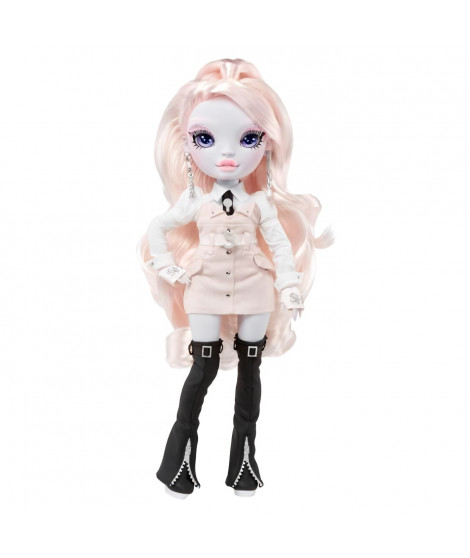 Rainbow High S3 Shadow High - Poupée 27 cm Karla Choupette (Rose) - 1 tenue + accessoires et support pour poupée