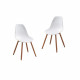 Lot de 2 chaises de jardin PP - 50 x 55 x 85,5 cm