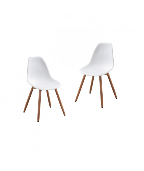 Lot de 2 chaises de jardin PP - 50 x 55 x 85,5 cm