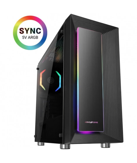 Boitier PC - ABKONCORE - C510S Sync - Boitier sans alimentation - Moyen tour - Format ATX