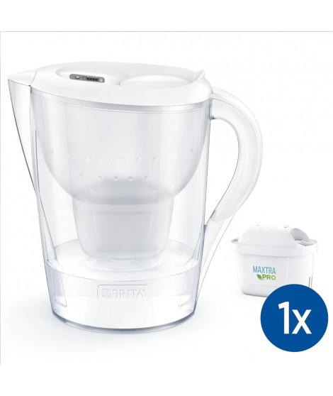 Carafe filtrante BRITA Marella XL blanche (3,5L) avec 1 cartouche MAXTRA PRO All-In-1