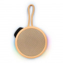 BIGBEN Party - Enceinte Bluetooth ronde avec dragonne et effets lumineux - 15W - Orange Pastel