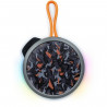 BIGBEN Party - Enceinte Bluetooth ronde avec dragonne et effets lumineux - 15W - Gris et orange camouflage