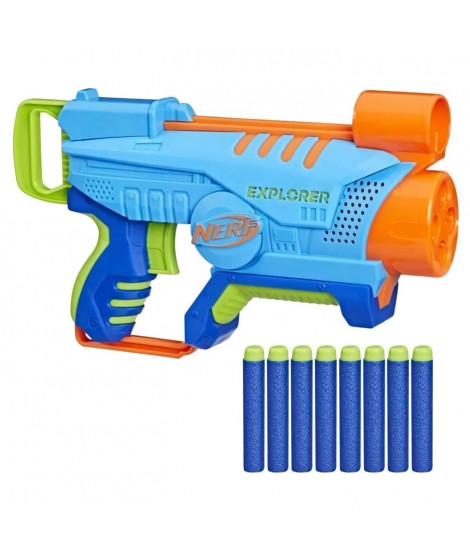 Nerf Elite Junior - NERF - Explorer Easy-Play - 8 fléchettes incluses - Pour enfants a partir de 6 ans