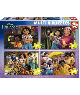 Puzzles progressifs Disney Encanto - 4 niveaux de difficulté - Marque Educa