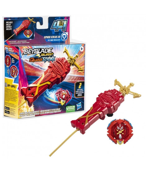 Toupie Beyblade Burst QuadStrike avec lanceur Xcalius - BEYBLADE - Pack Lanceur puissance et vitesse Xcalius