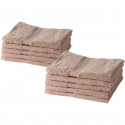 TODAY Essential - Lot de 10 serviettes de toilette 50x90 cm 100% Coton coloris rose