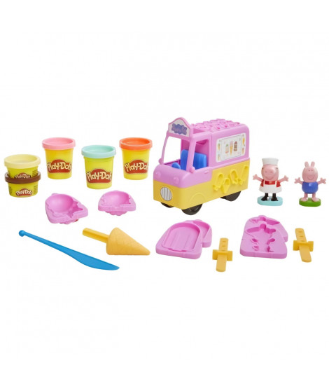 Play-Doh - Peppa Pig - Camion de glaces - 5 pots de pâte a modeler - des 3 ans