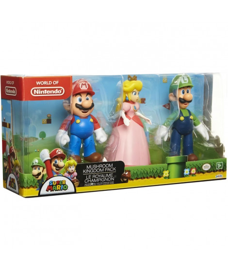 MARIO - Coffret 3 figurines Royaume du Champignon - 10 cm - JAKKS - 491160