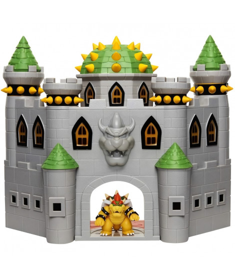 Playset Château de Bowser - JAKKS PACIFIC - Super Mario - Figurine de Bowser - Effets sonores - Mécanismes fonctionnels
