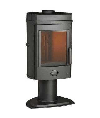 Poele a bois INVICTA Mesnil - Puissance optimale 8 kW - Max: 12kW- Bûches 34 cm max - Fonte - Fabriqué en France - Ecodesign