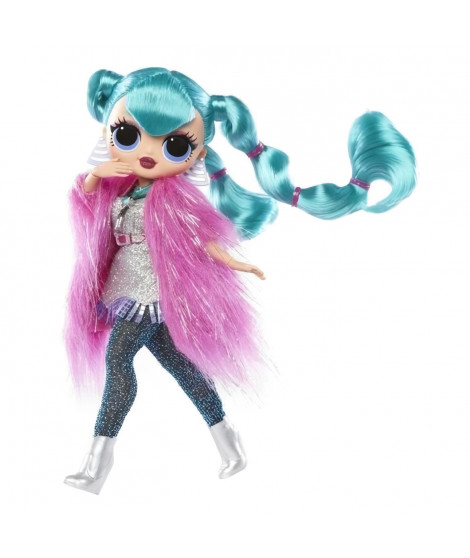 LOL Surprise OMG - Poupée Mannequin 24cm - 1 poupée Cosmic Nova + 1 support pour poupée + 1 brosse
