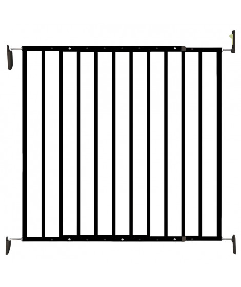 NORDLINGER PRO Barriere de sécurité Enfant LEA NOIRE - Noir - 64 a 113cm - Acier - Barriere a portillon