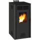 Poele a granulés modulable INVICTA Adrano - 7,3 kW - Rendement 88,7% - Noir