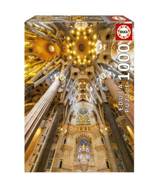 Puzzle 1000 pieces INTÉRIEUR DE LA SAGRADA FAMILIA - Educa - Architecture et monument - Blanc