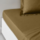 Drap housse TODAY Essential - 140 x 200+30 cm - 2 personnes - 100% Coton uni - Bronze