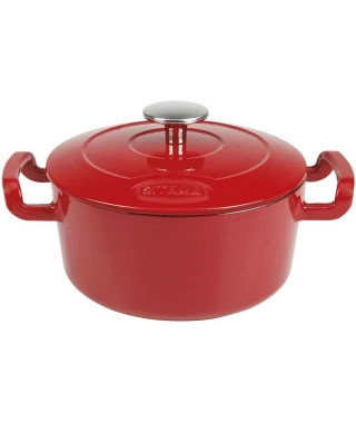 Cocotte tous feux dont induction - SITRAM - Fonte d'acier emmaillée - 2.5 L