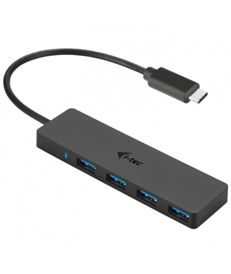 USB-C HUB I-TEC avec 4 Ports USB 3.0 avec Câble Intégré 20cm