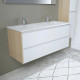 Ensemble SKARA  set de salle de bain 120, vanity+vasque+miroir & Colonne