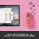 Souris Sans Fil Logitech POP Mouse avec Emojis Personnalisables, Bluetooth, USB, Multidispositifs - Rose