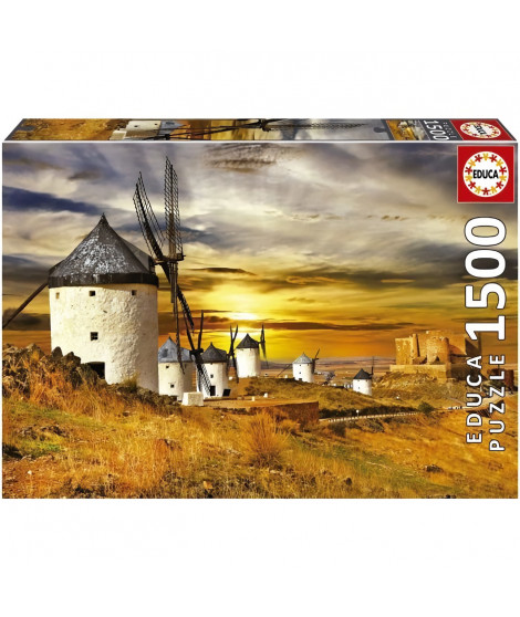 Puzzle MOULINS a VENT, CONSUEGRA - 1500 pieces - Theme Architecture et monument - Marque EDUCA