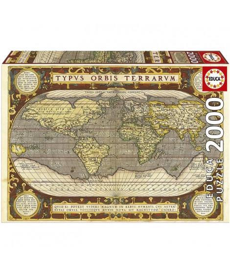 Puzzle éducatif Planisphere - 2000 pieces - EDUCA