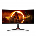Ecran PC  Gamer - AOC - CU34G2X/BK - 34 VA Incurvé UWQHD 1ms 144Hz HDMI DisplayPort USB Pivot Réglable en hauteur Freesync