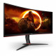 Ecran PC  Gamer - AOC - CU34G2X/BK - 34 VA Incurvé UWQHD 1ms 144Hz HDMI DisplayPort USB Pivot Réglable en hauteur Freesync